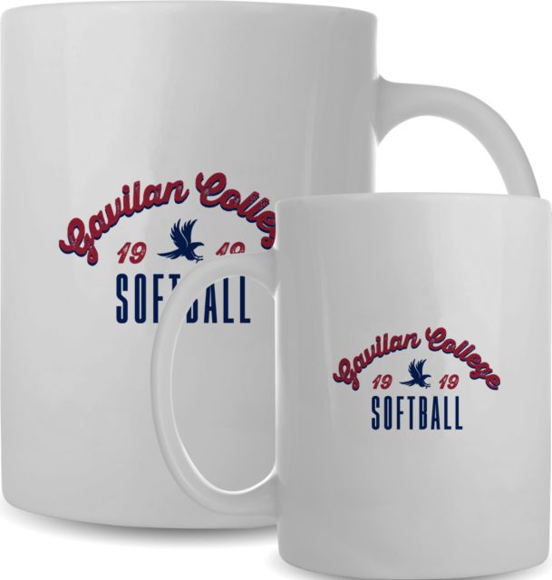 Gavilan Full Color Mug 15oz Gavilan College Arched Softball - ONLINE ONLY