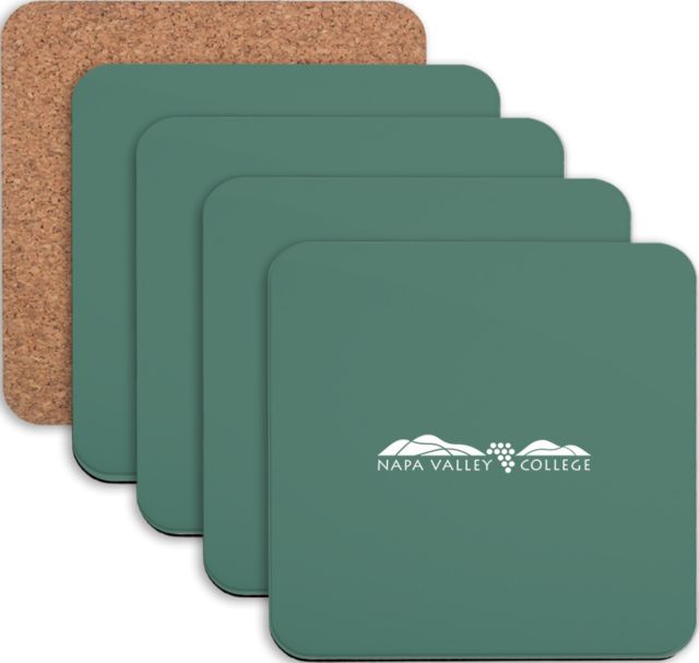 Napa Valley Hardboard Coaster w/Cork Backing 4/set Napa Valley College Flat - ONLINE ONLY