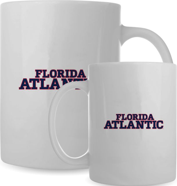 Florida Atlantic Full Color Mug 15oz Florida Atlantic Word Mark Stacked - ONLINE ONLY