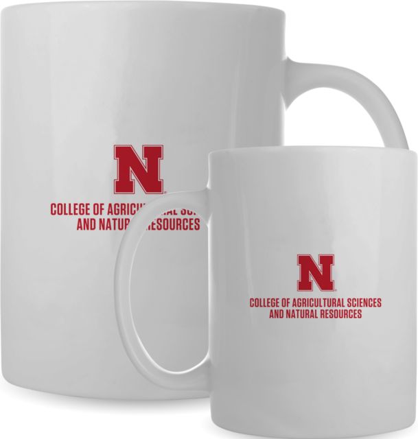 Nebraska Full Color Mug 15oz N College of Ag Sciences and Natural Resources Stacked - ONLINE ONLY