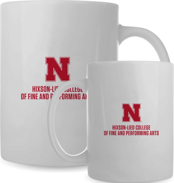 Nebraska Full Color Mug 15oz N College of Hixson Fine and Performing Arts Stacked - ONLINE ONLY