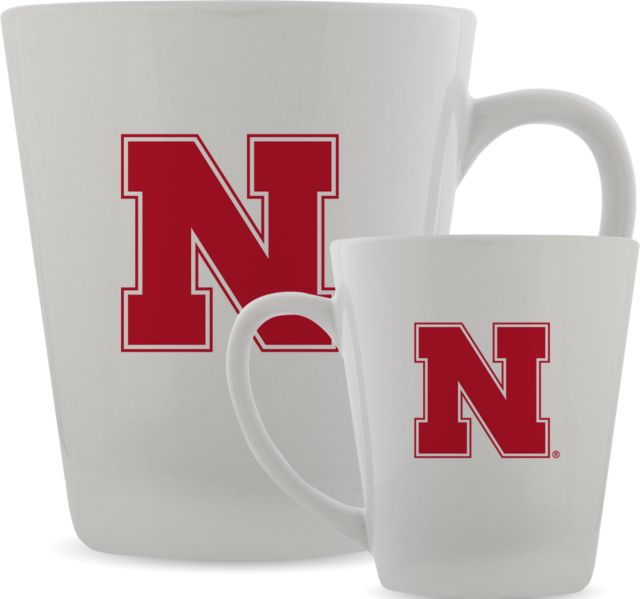 Nebraska Full Color Latte Mug 12oz University of Nebraska Primary Mark - ONLINE ONLY