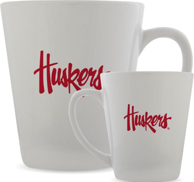 Nebraska Full Color Latte Mug 12oz Huskers Script - ONLINE ONLY