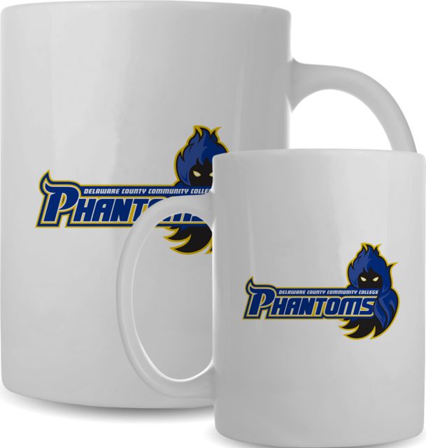 Delaware CC Full Color Mug 15oz Delaware County Community College Phantoms with Mascot - ONLINE ONLY