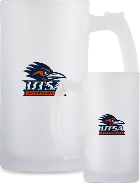 UTSA Full Color Decorative Frosted Glass Mug 16oz UTSA Primary Mark DIPS - ONLINE ONLY