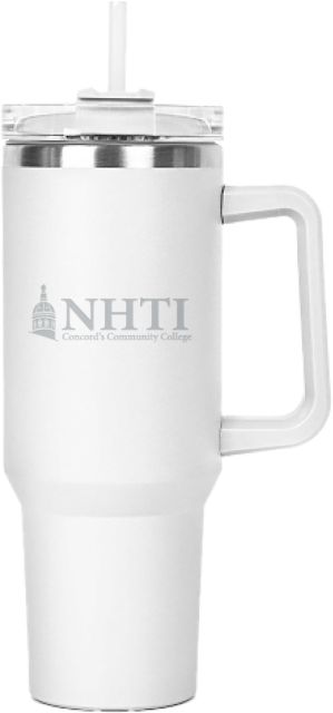 NHTI Concord Hippo Mug & Straw Lid with Twist Closure 40 oz NHTI Primary Wordmark Engraved - ONLINE ONLY