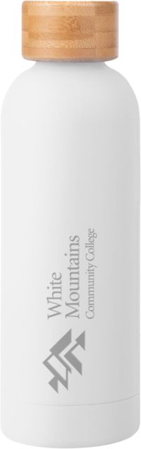 White Mountains Blair Stainless Bottle w/ Bamboo Lid 17 oz Mountains Community College Logo Engraved - ONLINE ONLY