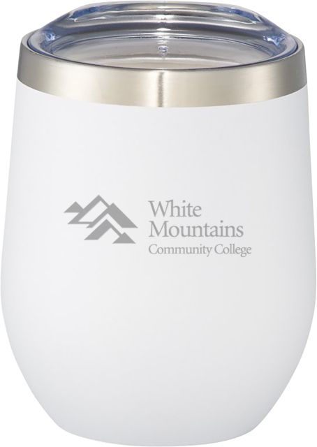 White Mountains Corzo Vacuum Insulated Cup 12oz Mountains Community College Logo Engraved - ONLINE ONLY