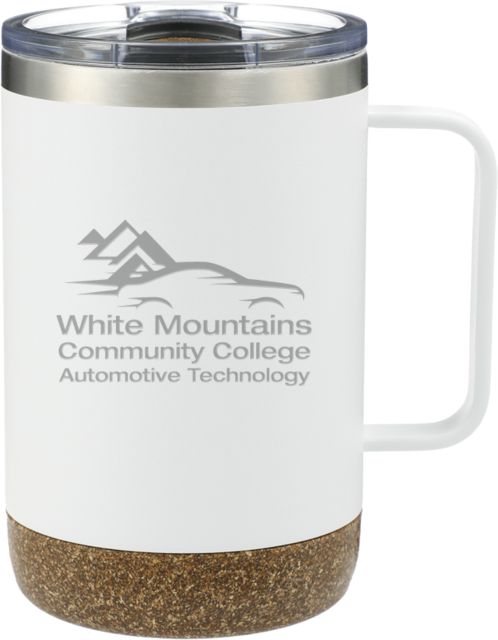 White Mountains Valhalla Vacuum Insulated Camp Mug 14oz Mountains Community College Automotive Technology Engraved - ONLINE ONLY
