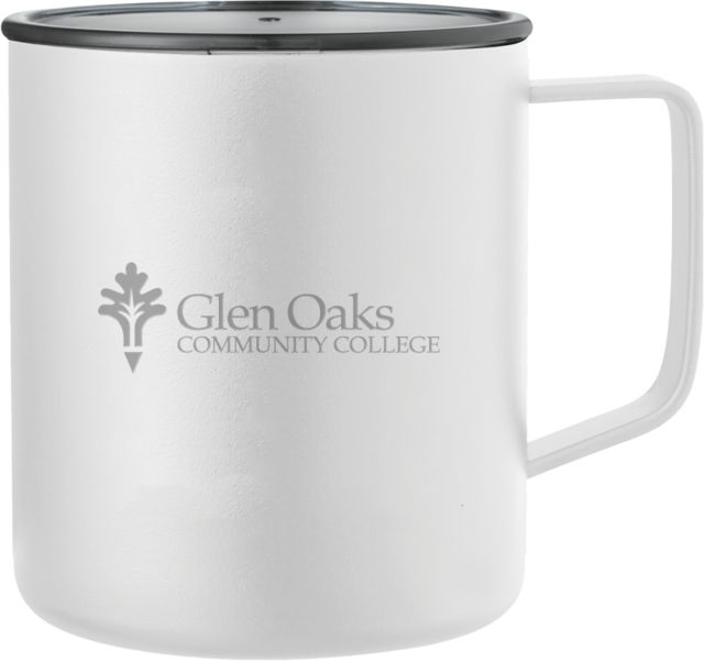 Glen Oaks CC Rover Camp Vacuum Insulated Mug 14oz Glen Oaks Community College with Leaf Engraved - ONLINE ONLY