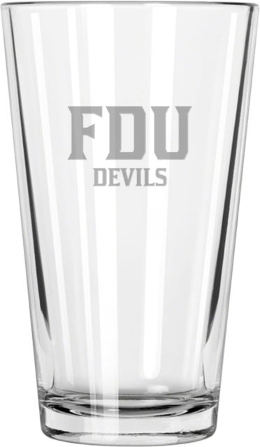 FDU Devils Libbey Pint Glass 16oz FDU Devils Stacked Engraved - ONLINE ONLY