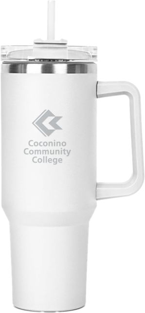 Conconino Hippo Mug & Straw Lid with Twist Closure 40 oz Coconino Community College - Primary Mark Engraved - ONLINE ONLY