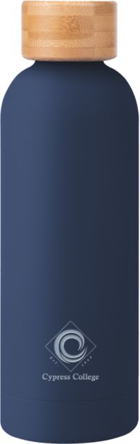 Cypress College Blair Stainless Bottle w/ Bamboo Lid 17 oz Cypress College Logo No Text Vertical  Engraved - ONLINE ONLY