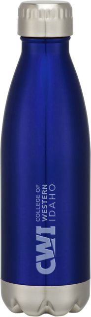 Western Idaho Swig Stainless Bottle 16oz CWI College of Western Idaho Horizontal Mark Engraved - ONLINE ONLY