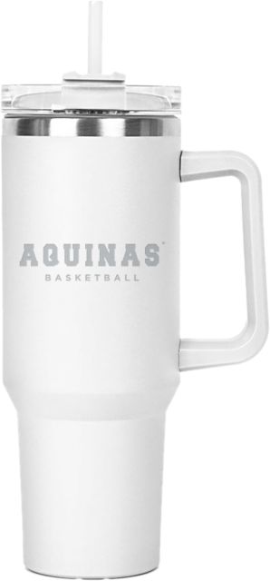 Aquinas College Hippo Mug & Straw Lid with Twist Closure 40 oz Basketball - Aquinas Engraved - ONLINE ONLY