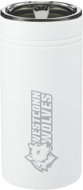 Western Connecticut Sherpa Vacuum Tumbler & Insulator 12oz Westconn Wolves Mascot Head Left Engraved - ONLINE ONLY