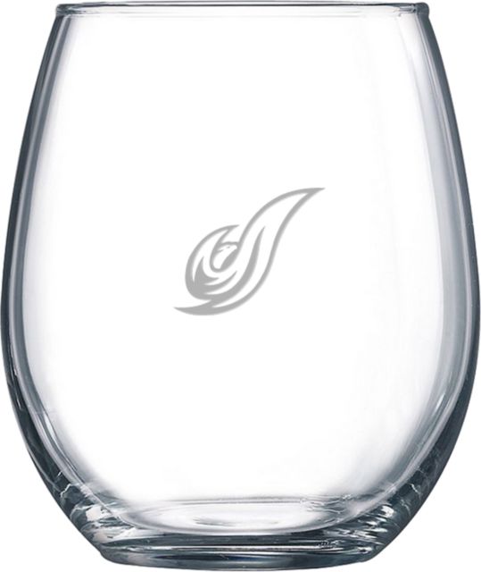 District of Columbia Libbey Stemless Glass 17oz Firebird Mascot Engraved - ONLINE ONLY