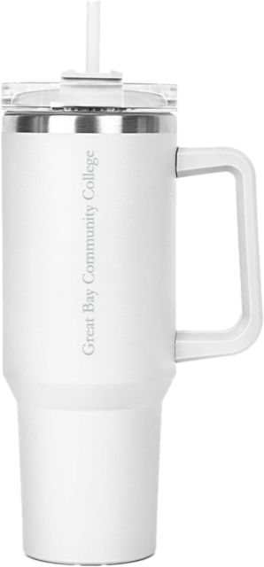 Great Bay CC Hippo Mug & Straw Lid with Twist Closure 40 oz Great Bay Community College Flat Engraved - ONLINE ONLY