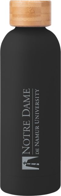 Notre Dame De Namur Blair Stainless Bottle w/ Bamboo Lid 17 oz Notre Dame De Namur University Primary Mark Engraved - ONLINE ONLY