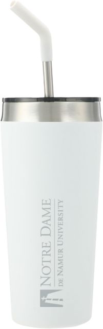 Notre Dame De Namur Faye Vacuum Tumbler w/ Stainless Straw 20 oz Notre Dame De Namur University Primary Mark Engraved - ONLINE ONLY