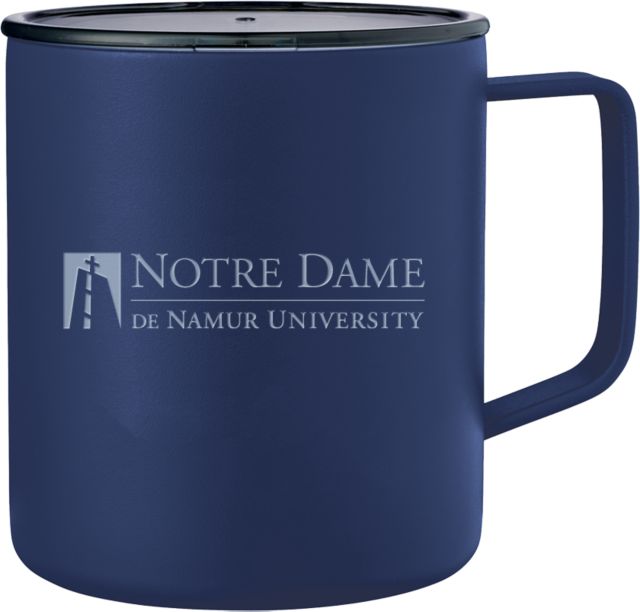 Notre Dame De Namur Rover Camp Vacuum Insulated Mug 14oz Notre Dame De Namur University Primary Mark Engraved - ONLINE ONLY