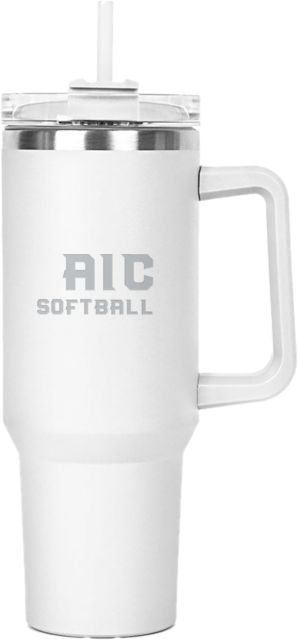 American International Hippo Mug & Straw Lid with Twist Closure 40 oz AIC Softball Engraved - ONLINE ONLY