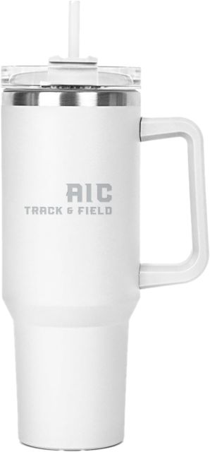 American International Hippo Mug & Straw Lid with Twist Closure 40 oz AIC Track and Field Engraved - ONLINE ONLY