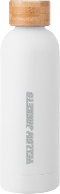 American International Blair Stainless Bottle w/ Bamboo Lid 17 oz Yellow Jackets Wordmark Flat Engraved - ONLINE ONLY