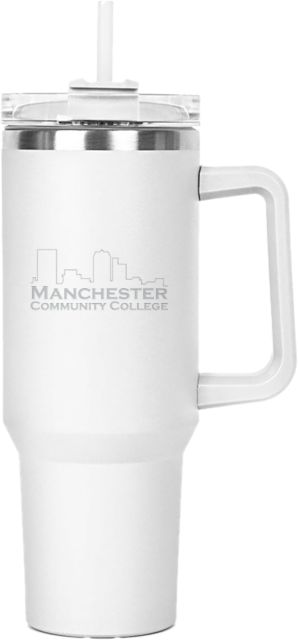 Manchester CC Hippo Mug & Straw Lid with Twist Closure 40 oz Manchester CC Primary Mark Engraved - ONLINE ONLY