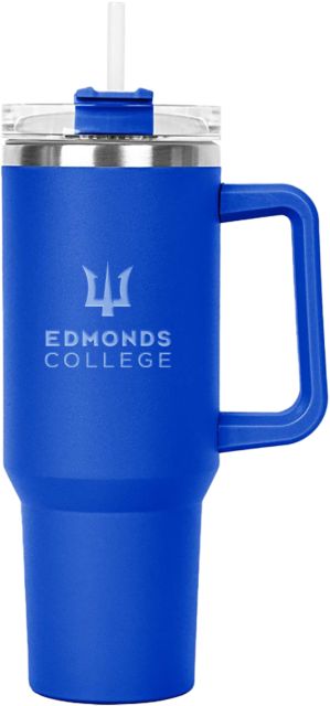 Edmonds College Hippo Mug & Straw Lid with Twist Closure 40 oz Edmonds College Wordmark Engraved - ONLINE ONLY