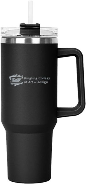 Ringling School Hippo Mug & Straw Lid with Twist Closure 40 oz Ringling College of Art and Design Variation 7 Engraved - ONLINE ONLY