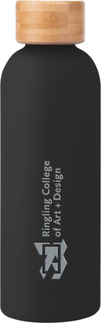 Ringling School Blair Stainless Bottle w/ Bamboo Lid 17 oz Ringling College of Art and Design Primary Mark Engraved - ONLINE ONLY