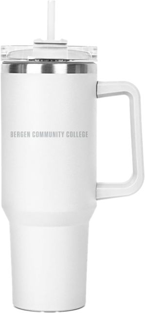 Bergen CC Hippo Mug & Straw Lid with Twist Closure 40 oz Bergen Community College Flat Engraved - ONLINE ONLY