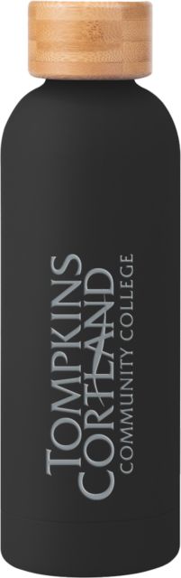 Tompkins Cortland Blair Stainless Bottle w/ Bamboo Lid 17 oz Tompkins Cortland Community College - Primary Word Mark Engraved - ONLINE ONLY