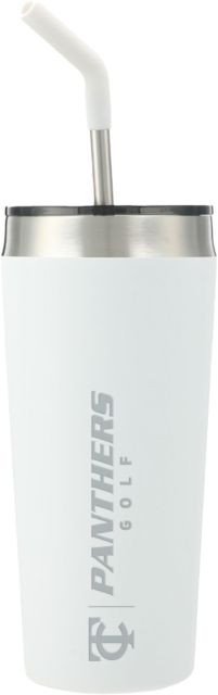 Tompkins Cortland Faye Vacuum Tumbler w/ Stainless Straw 20 oz TC Panthers - Golf Engraved - ONLINE ONLY