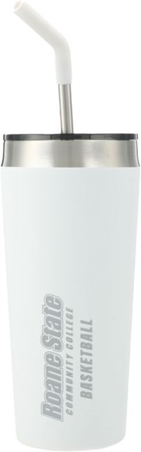 Roane State Faye Vacuum Tumbler w/ Stainless Straw 20 oz Roane State CC - Basketball Engraved - ONLINE ONLY