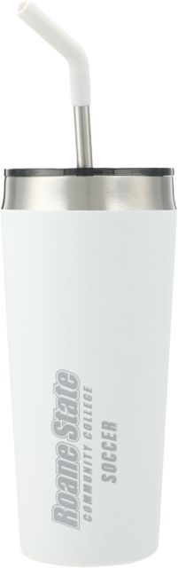 Roane State Faye Vacuum Tumbler w/ Stainless Straw 20 oz Roane State CC - Soccer Engraved - ONLINE ONLY