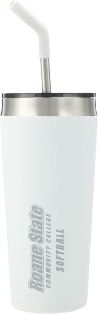 Roane State Faye Vacuum Tumbler w/ Stainless Straw 20 oz Roane State CC - Softball Engraved - ONLINE ONLY