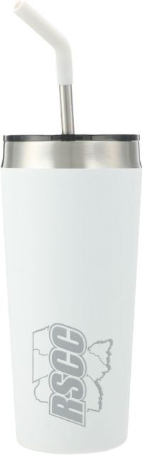 Roane State Faye Vacuum Tumbler w/ Stainless Straw 20 oz Roane State CC RSCC Mark Engraved - ONLINE ONLY
