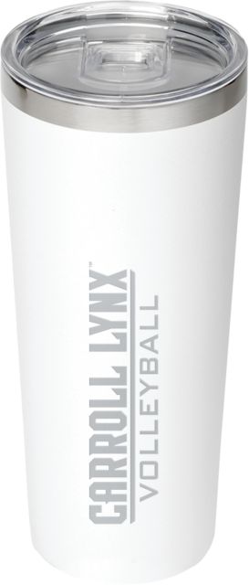 Carroll CC Thor Vacuum Insulated Tumbler 22oz Carroll Lynx - Volleyball Engraved - ONLINE ONLY