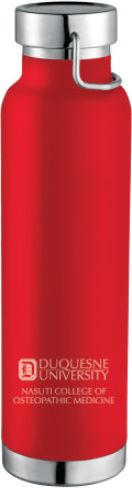 Duquesne Thor Copper Vacuum Insulated Red Bottle 22oz Duquesne - College of Osteopathic Medicine Engraved - ONLINE ONLY