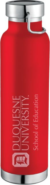 Duquesne Thor Copper Vacuum Insulated Red Bottle 22oz Duquesne - School of Education Engraved - ONLINE ONLY