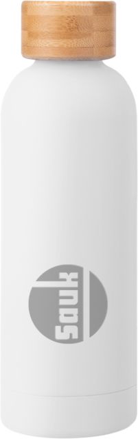 Sauk Valley Blair Stainless Bottle w/ Bamboo Lid 17 oz Sauk Circle Wordmark Engraved - ONLINE ONLY