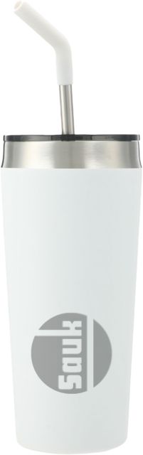 Sauk Valley Faye Vacuum Tumbler w/ Stainless Straw 20 oz Sauk Circle Wordmark Engraved - ONLINE ONLY