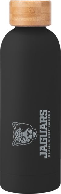 Texas A&M San Antonio Blair Stainless Bottle w/ Bamboo Lid 17 oz TAMUSA Jaguars Mascot Stacked Engraved - ONLINE ONLY