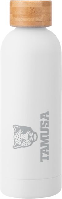 Texas A&M San Antonio Blair Stainless Bottle w/ Bamboo Lid 17 oz TAMUSA Mascot Stacked Engraved - ONLINE ONLY