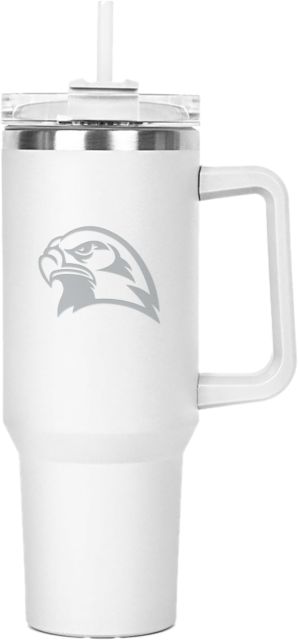 Ethical Culture Hippo Mug & Straw Lid with Twist Closure 40 oz Fieldston Eagle Mascot Engraved - ONLINE ONLY