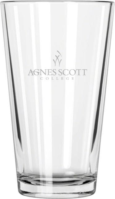 Agnes Scott Libbey Pint Glass 16oz Primary Mark Engraved - ONLINE ONLY