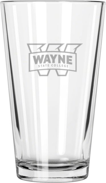 Wayne State Libbey Pint Glass 16oz Primary Mark Engraved - ONLINE ONLY