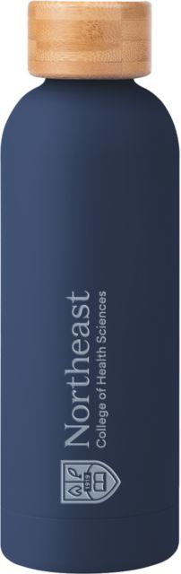 NE College of Health Blair Stainless Bottle w/ Bamboo Lid 17 oz Northeast College Primary Logo Engraved - ONLINE ONLY